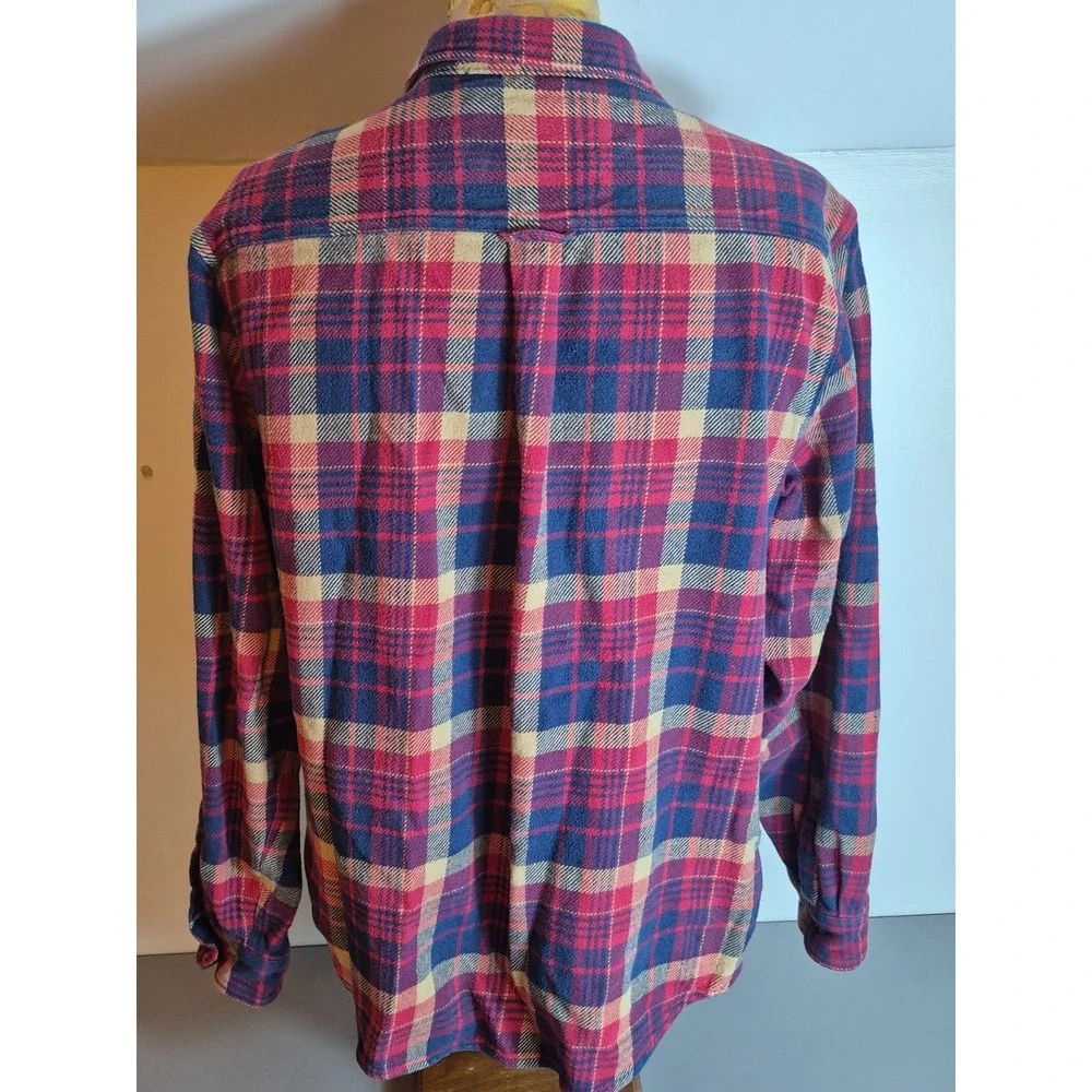 Orvis Mens Flannel Double Chest Pocket Shirt Jacket XL Multicolored Plaid